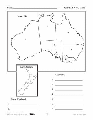 Outline Maps of the World Grades 1-8