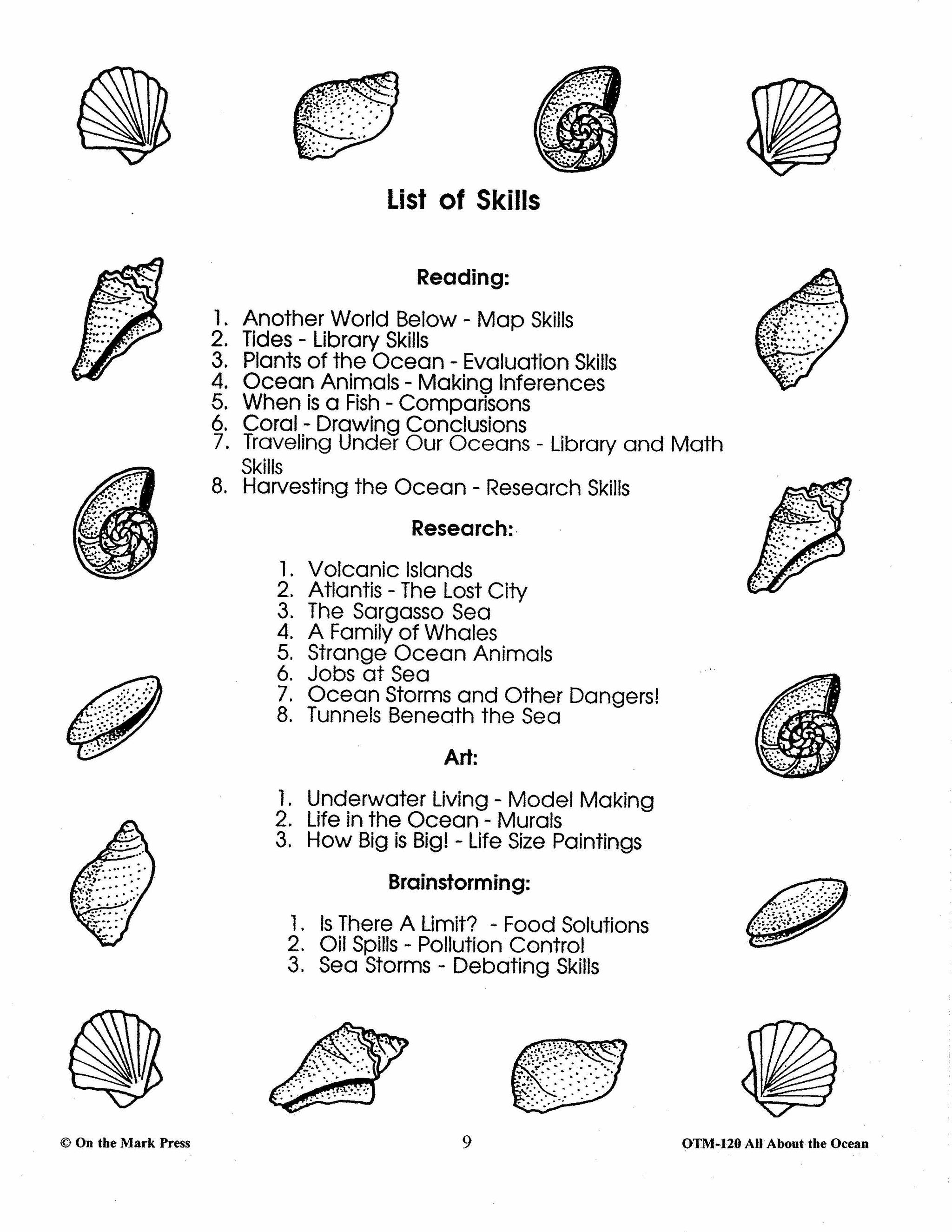 All About the Ocean Grades 5-7