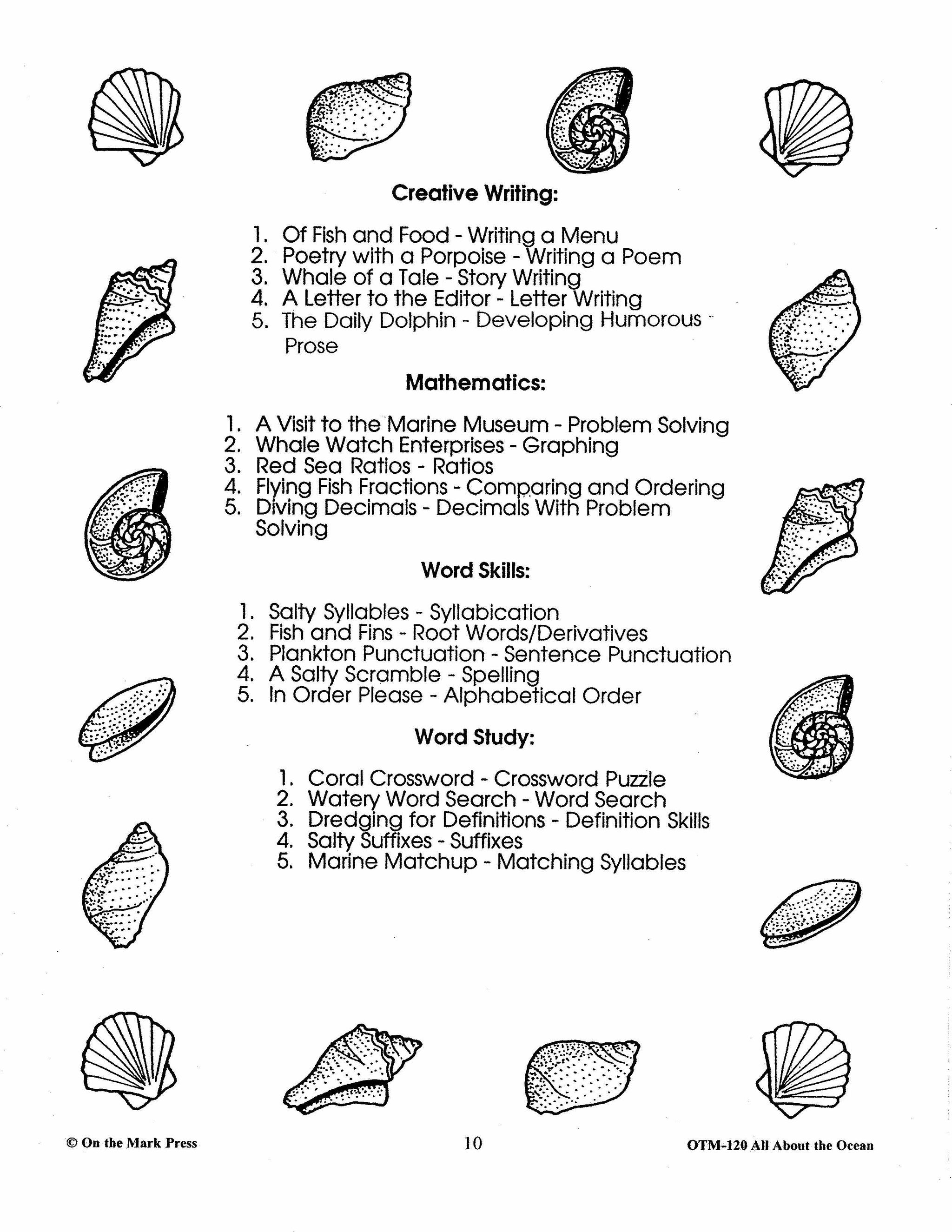 All About the Ocean Grades 5-7