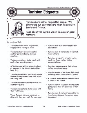 All About Tunisia Grades 3-5