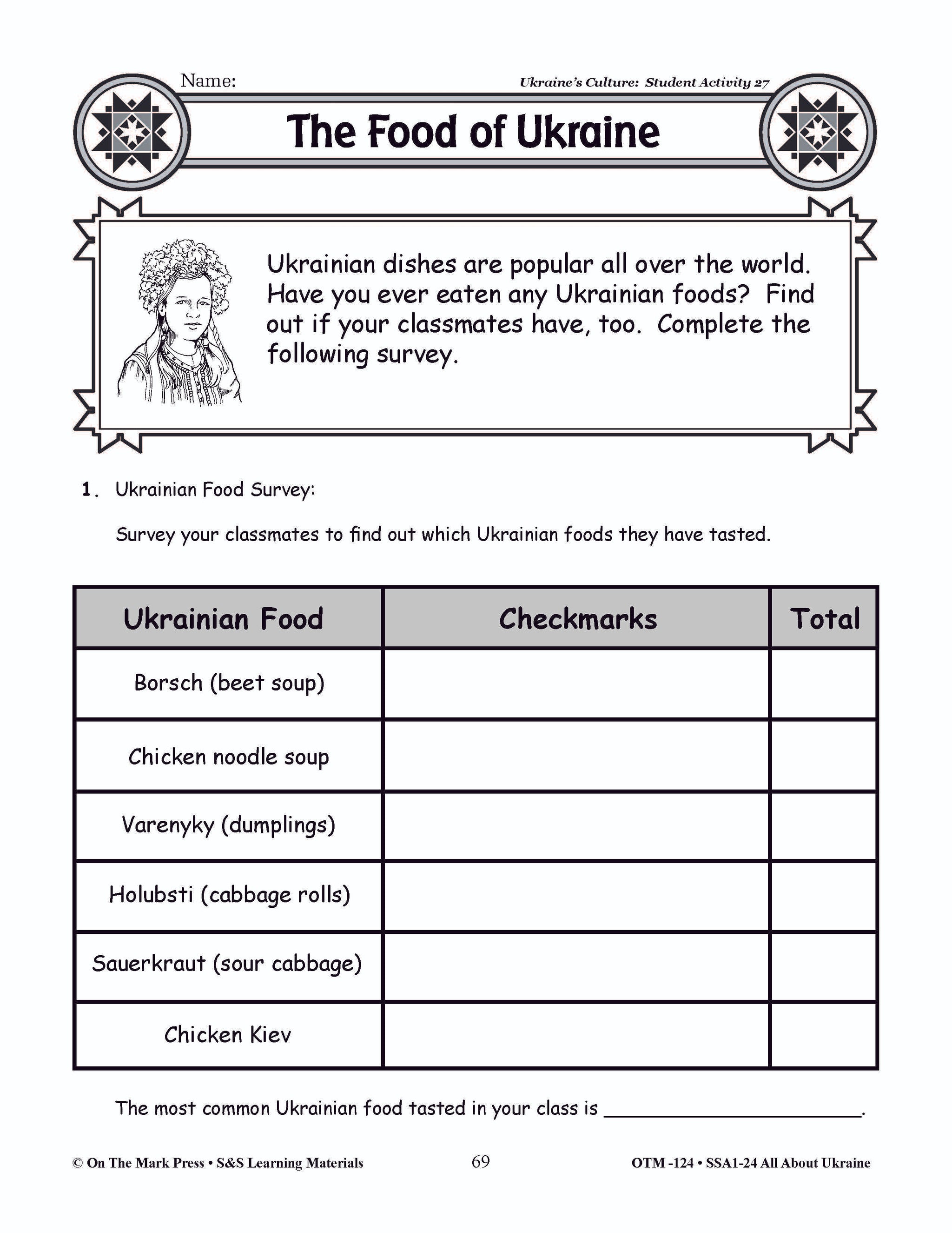 All About Ukraine Grades 3-5