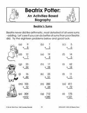 Reading with Beatrix Potter Author Study - A Biography Grades 2-4