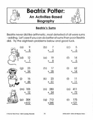Reading with Beatrix Potter Author Study - A Biography Grades 2-4
