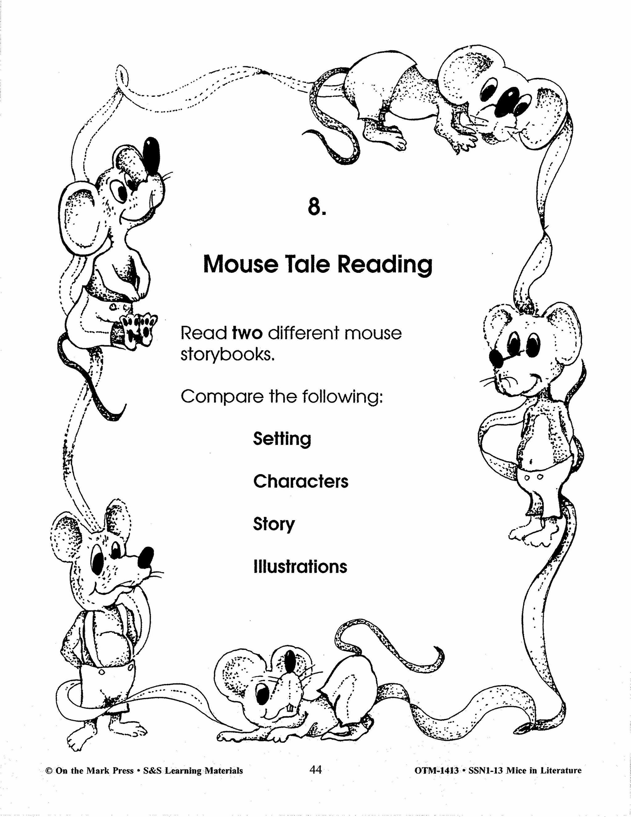 Mice in Literature Grades 3-5