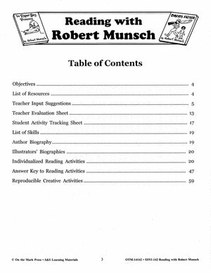 Reading with Robert Munsch Author Study Grades 1-3