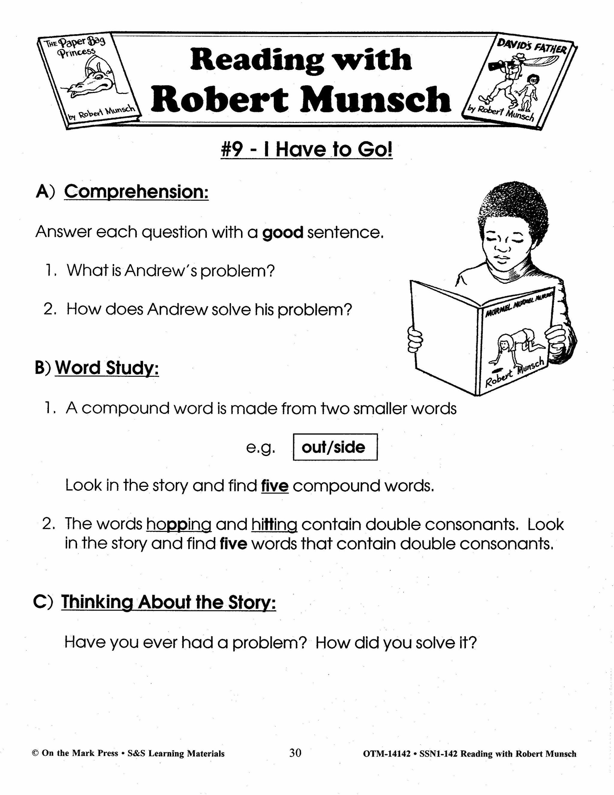 Reading with Robert Munsch Author Study Grades 1-3