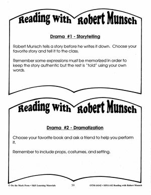 Reading with Robert Munsch Author Study Grades 1-3