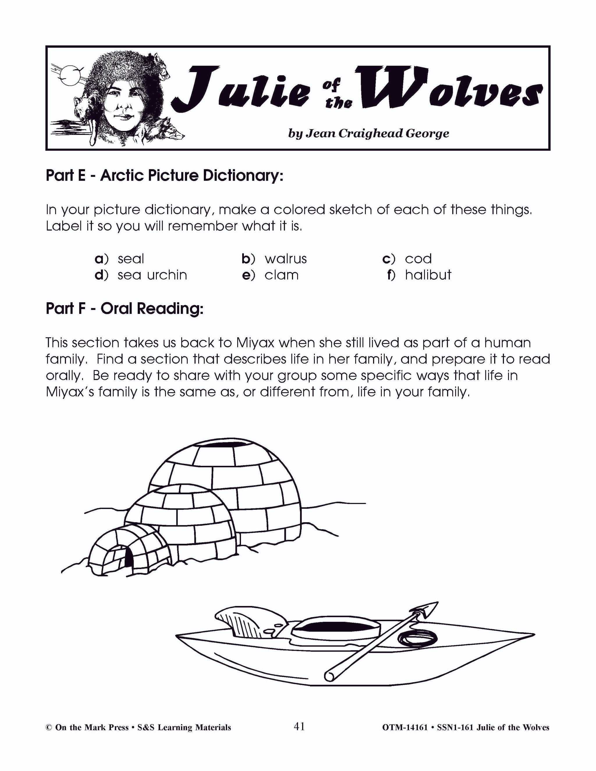 Julie of the Wolves, by Jean Craighead George Lit Link Grades 7-8