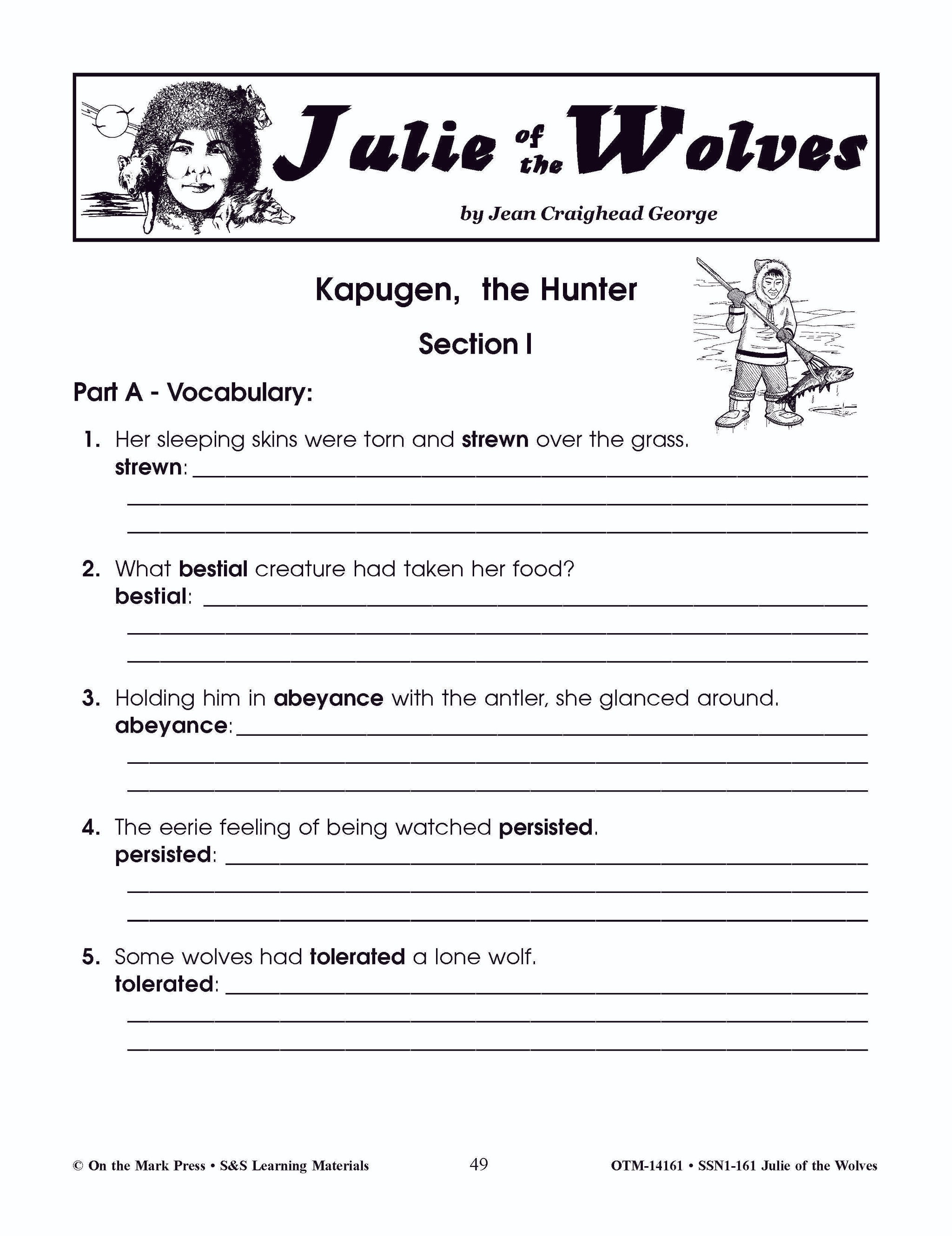 Julie of the Wolves, by Jean Craighead George Lit Link Grades 7-8