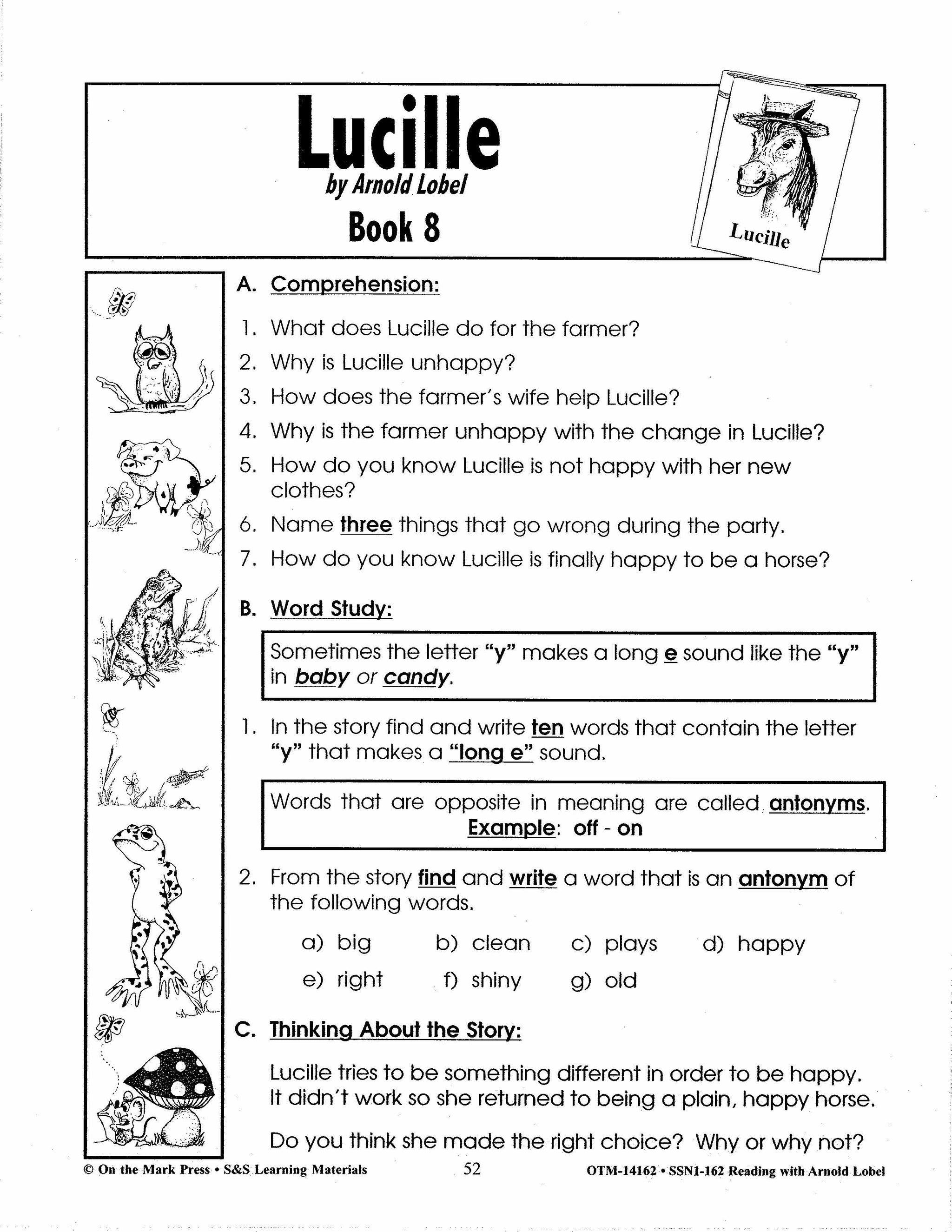Reading with Arnold Lobel Author Study Grades 1-3 (Frog & Toad books)