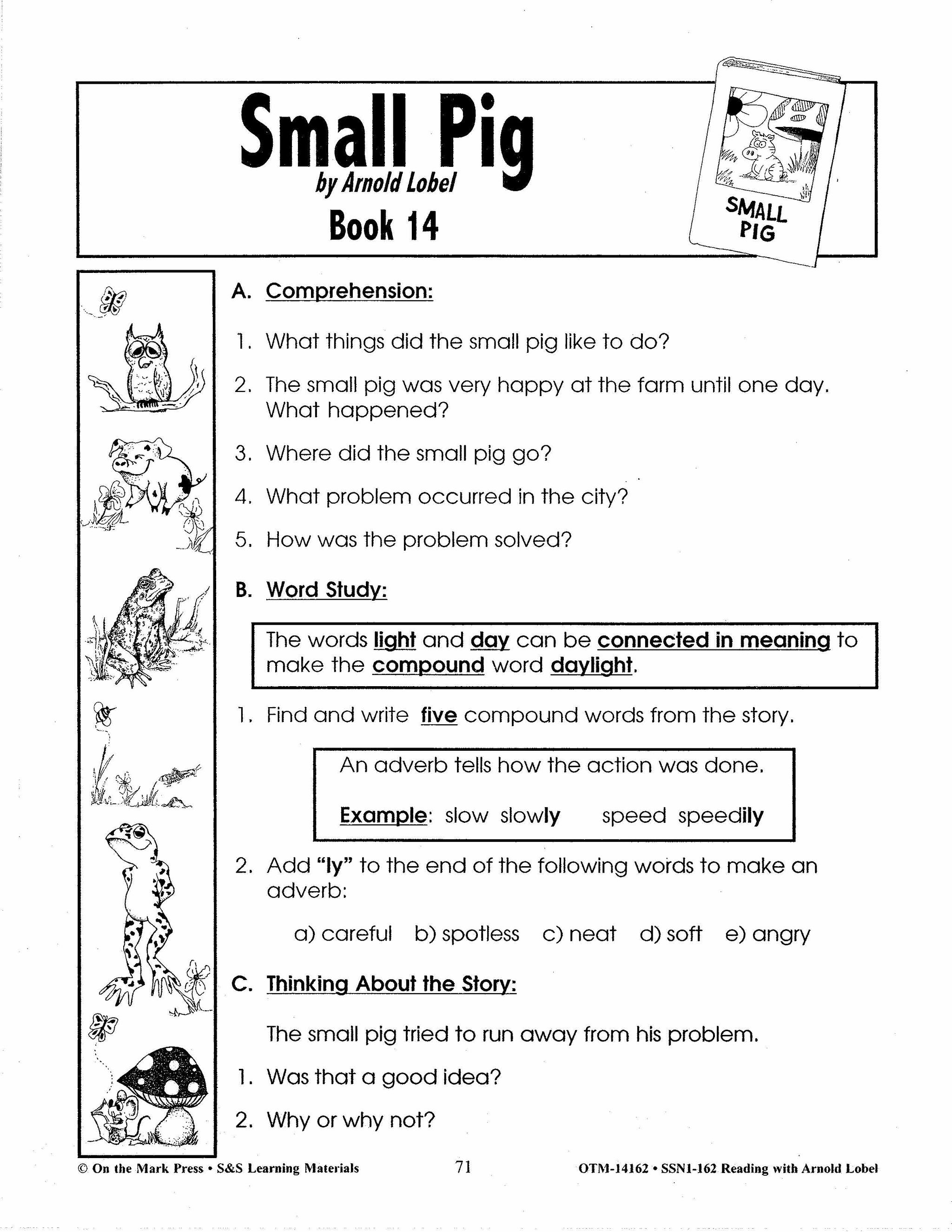 Reading with Arnold Lobel Author Study Grades 1-3 (Frog & Toad books)
