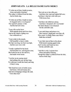 Traditional Poetry from the Fifteenth to the early Twentieth Century Grades 7-10