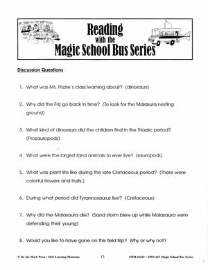 Reading with the Magic School Bus Author Study Grades 1-3