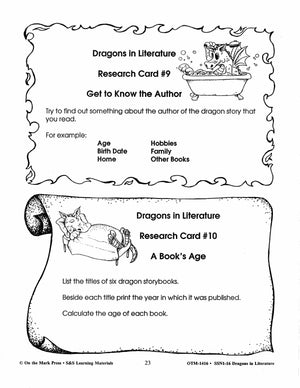 Dragons in Literature Grades 3-6 - Open-ended activities for any literature on dragons
