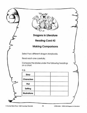 Dragons in Literature Grades 3-6 - Open-ended activities for any literature on dragons