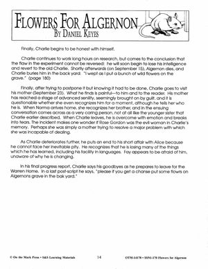 Flowers for Algernon, by Daniel Keyes Lit Link Grades 7-10