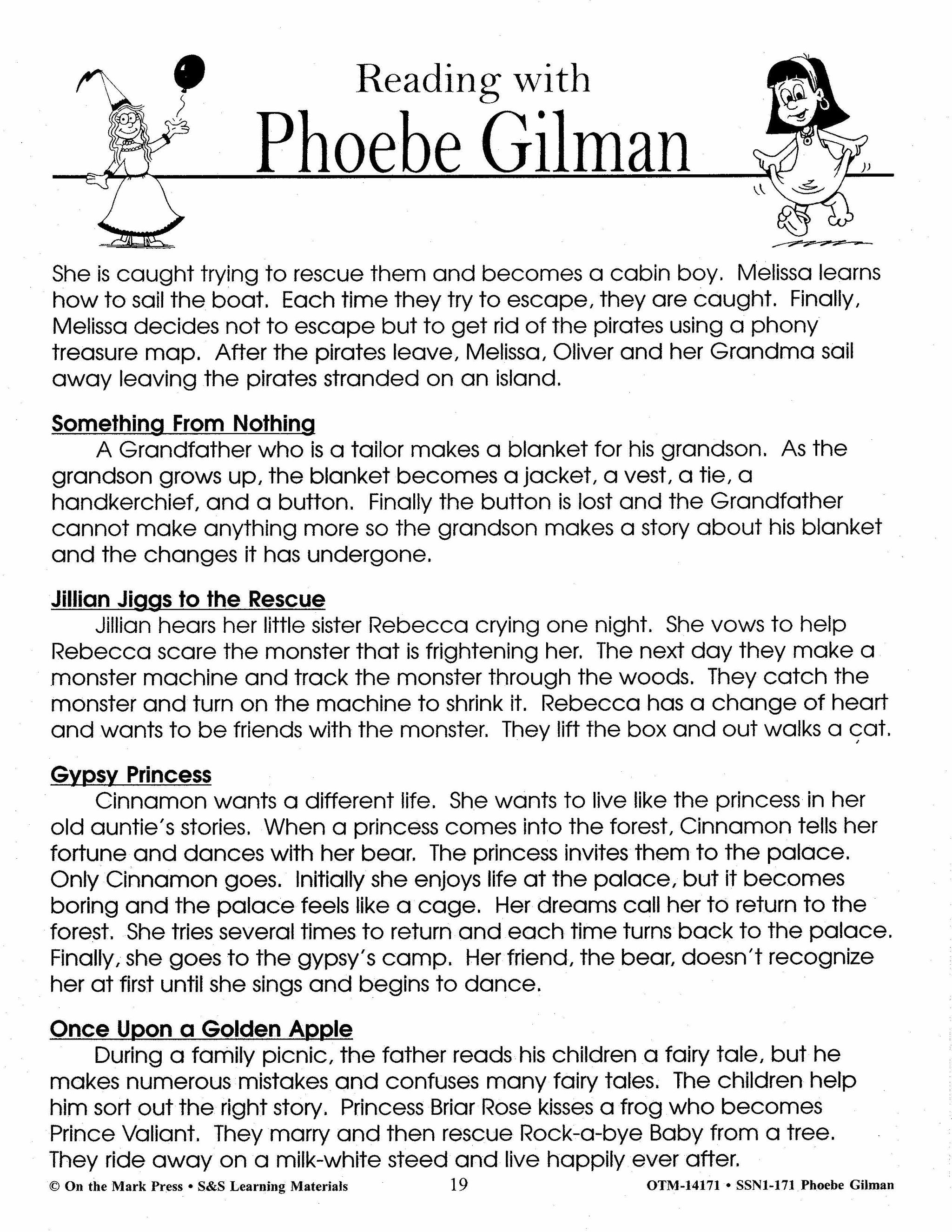 Reading with Phoebe Gilman Author Study Grades 1-3 (Jillian Jiggs)