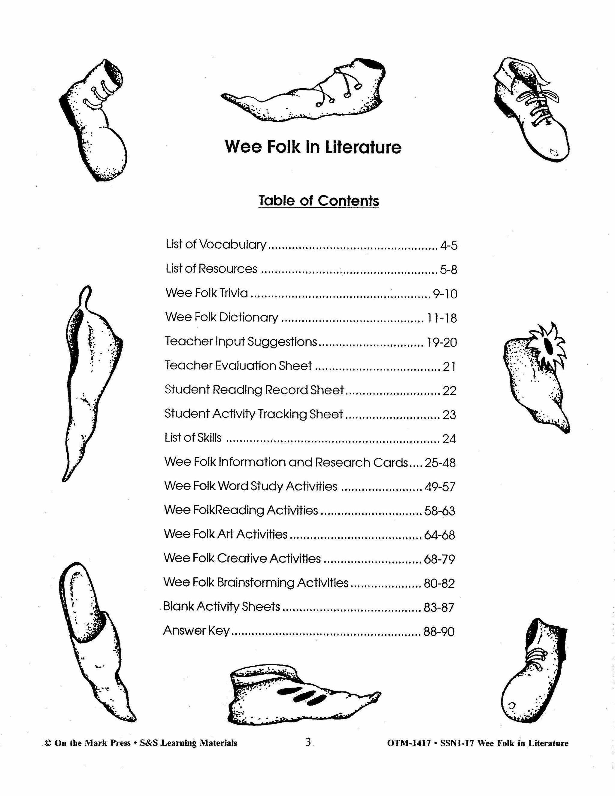 Wee Folk in Literature Grades 3-5