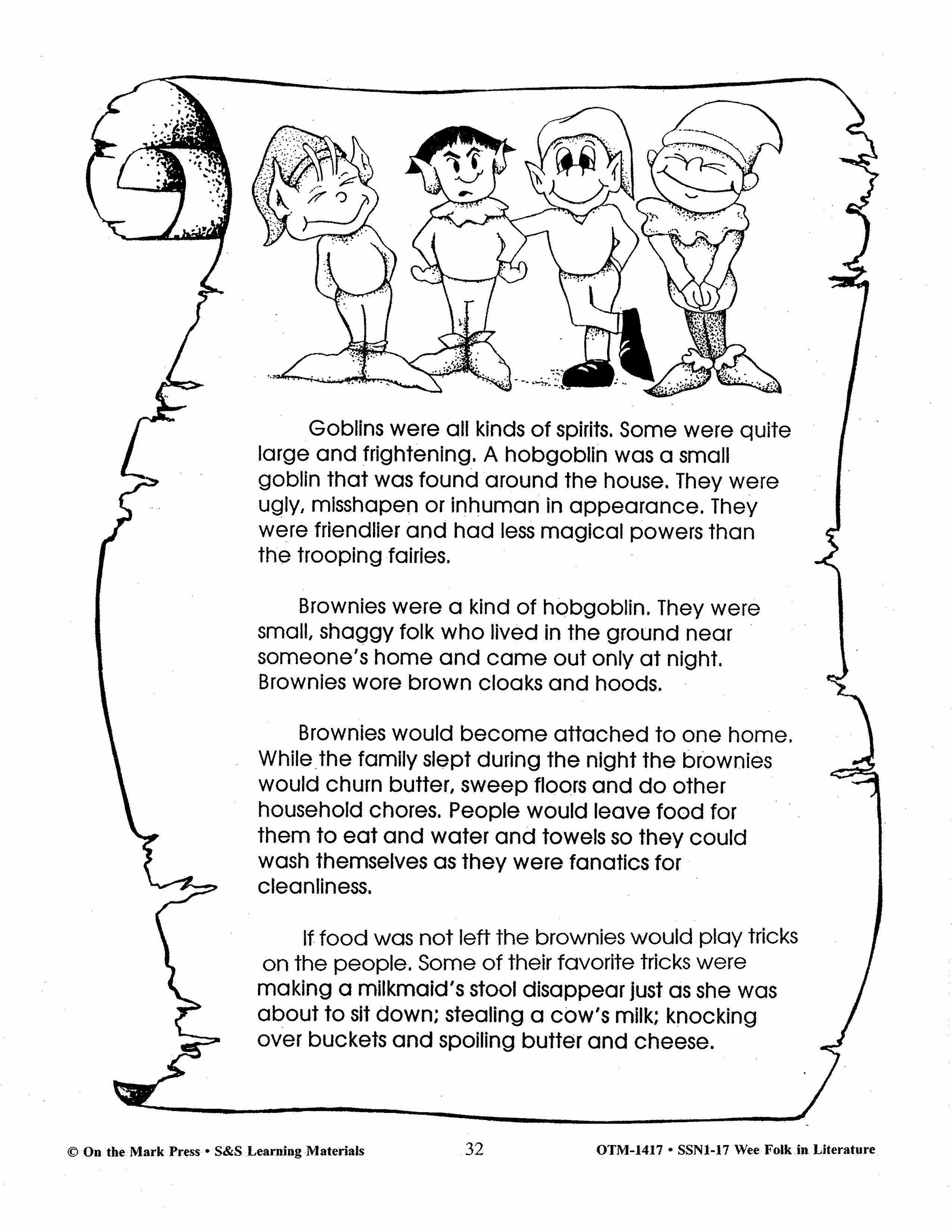 Wee Folk in Literature Grades 3-5