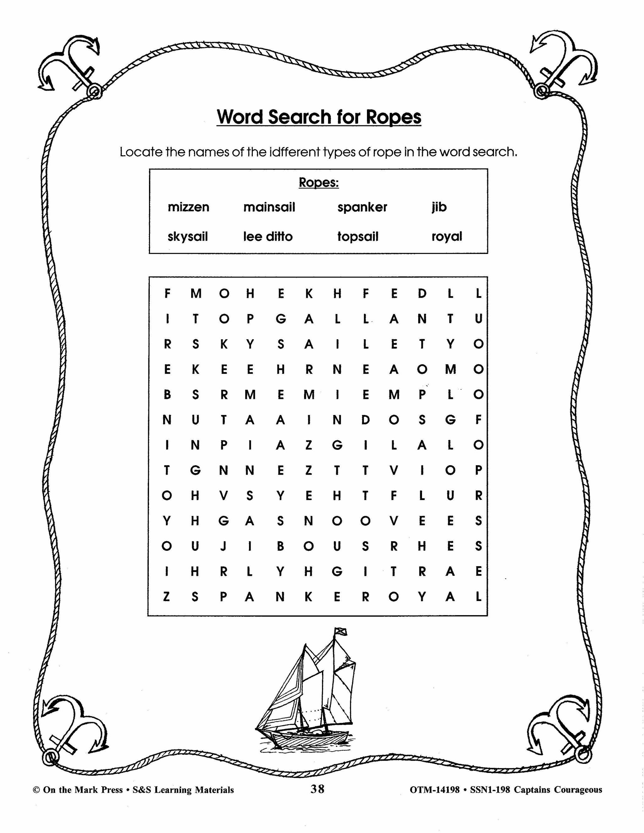 Captains Courageous, by Rudyard Kipling Lit Link Grades 7-8