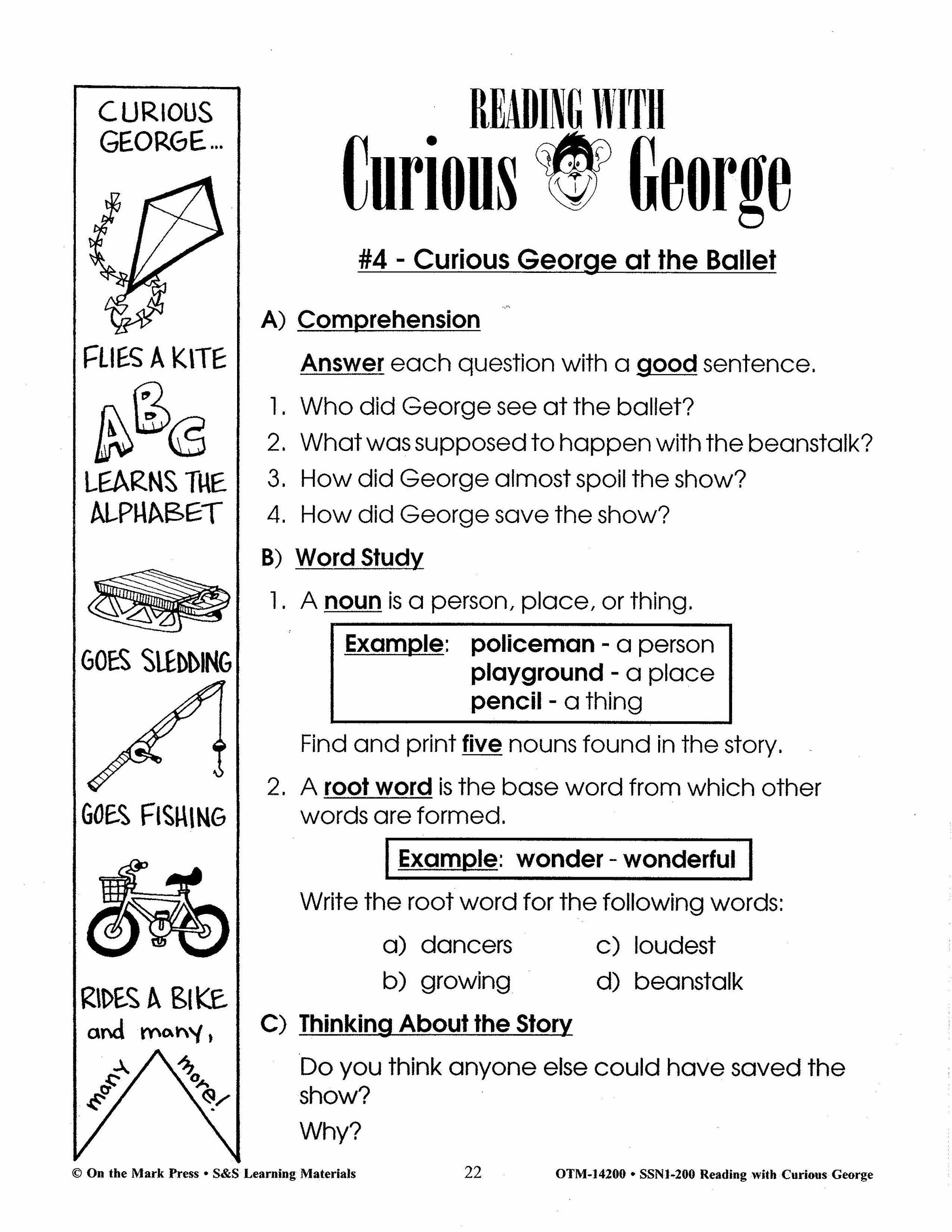 Reading with Curious George Author Study Grades 2-4