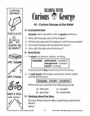 Reading with Curious George Author Study Grades 2-4