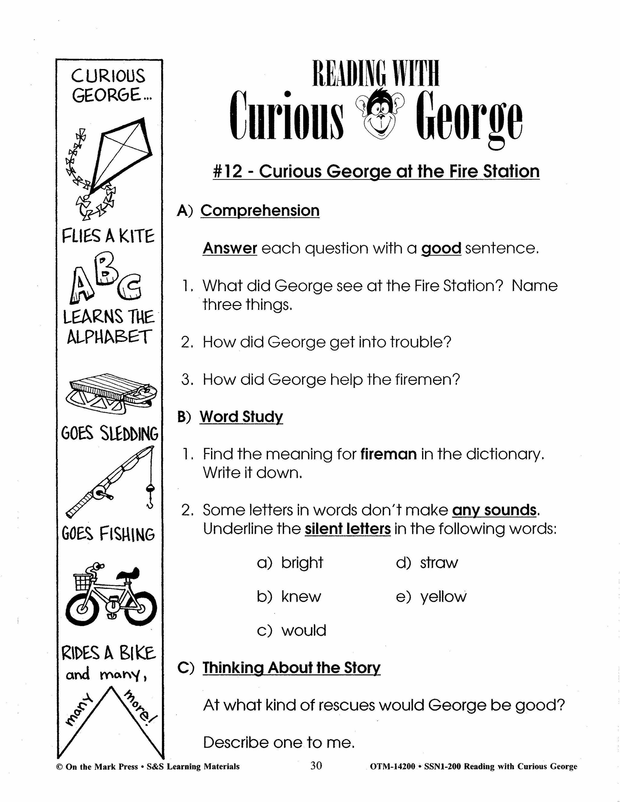 Reading with Curious George Author Study Grades 2-4