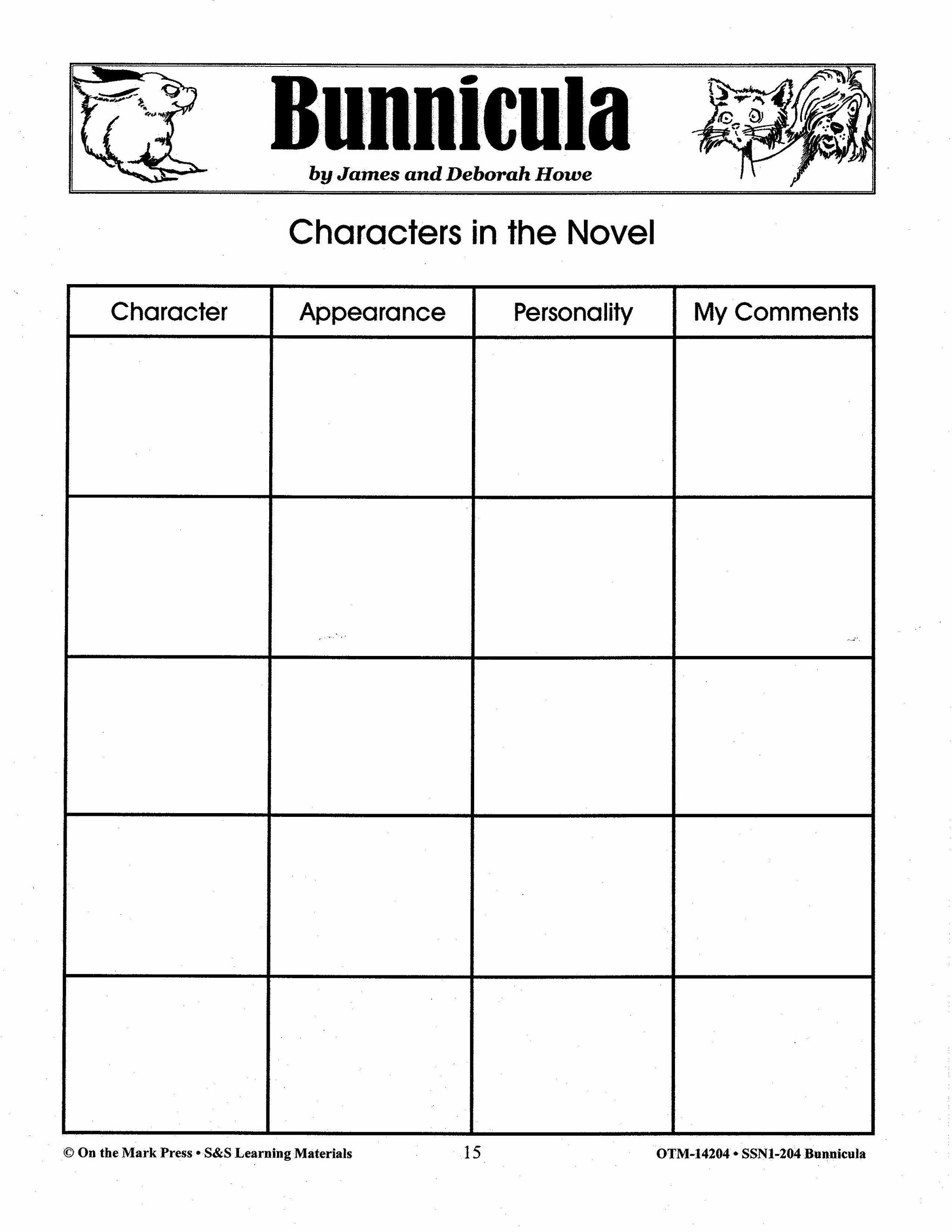 Bunnicula, by D. Howe Lit Link Grades 4-6