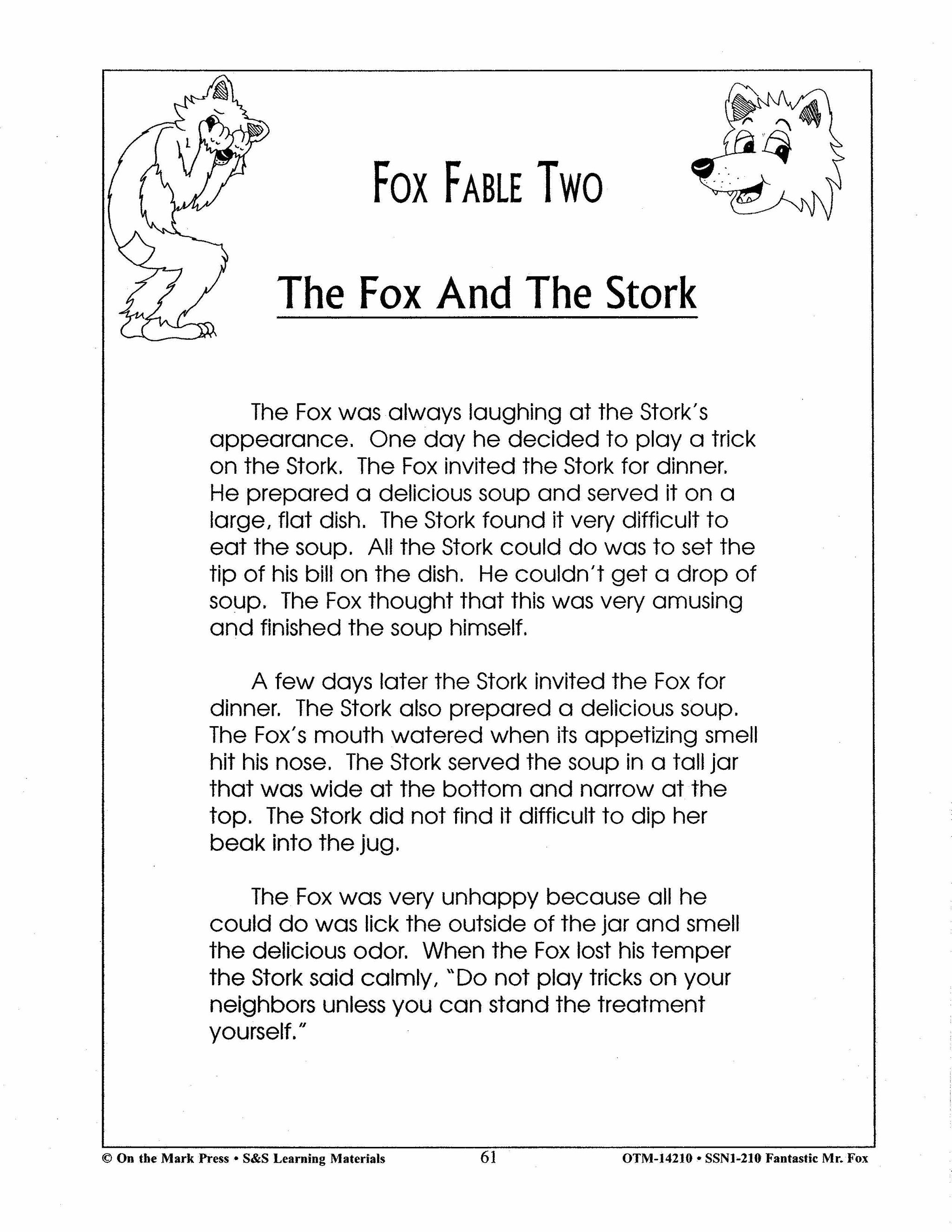 Fantastic Mr. Fox, by Roald Dahl Lit Link Grades 4-6
