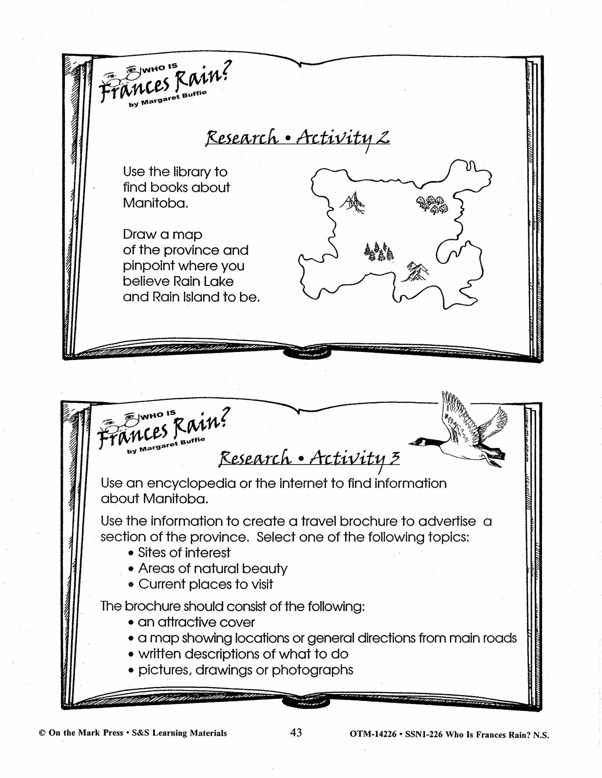 Who is Frances Rain?, by Margaret Buffie Lit Link Grades 4-6