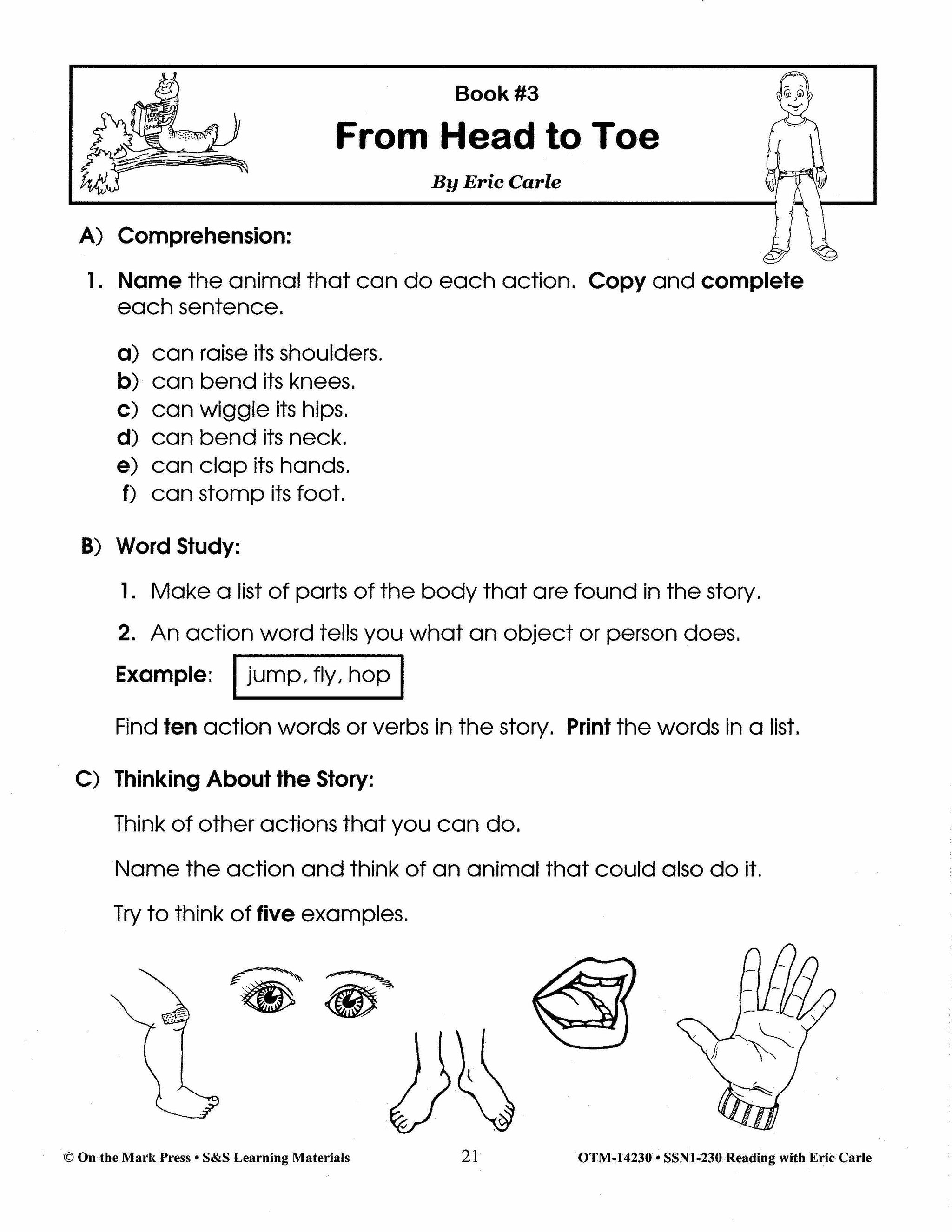 Eric Carle Author Study Grades 1-3
