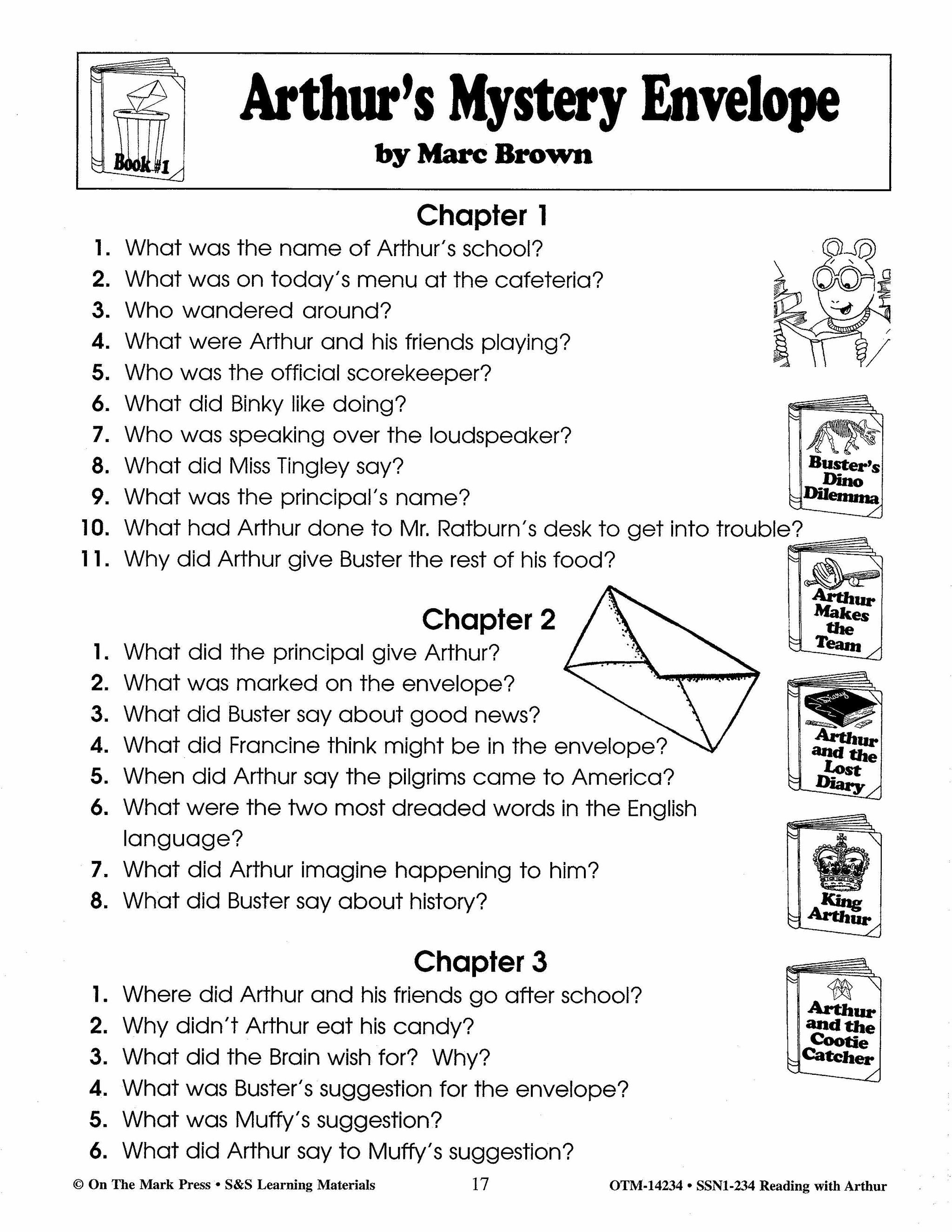 Reading with Arthur, by Marc Brown Author Study Grades 1-3