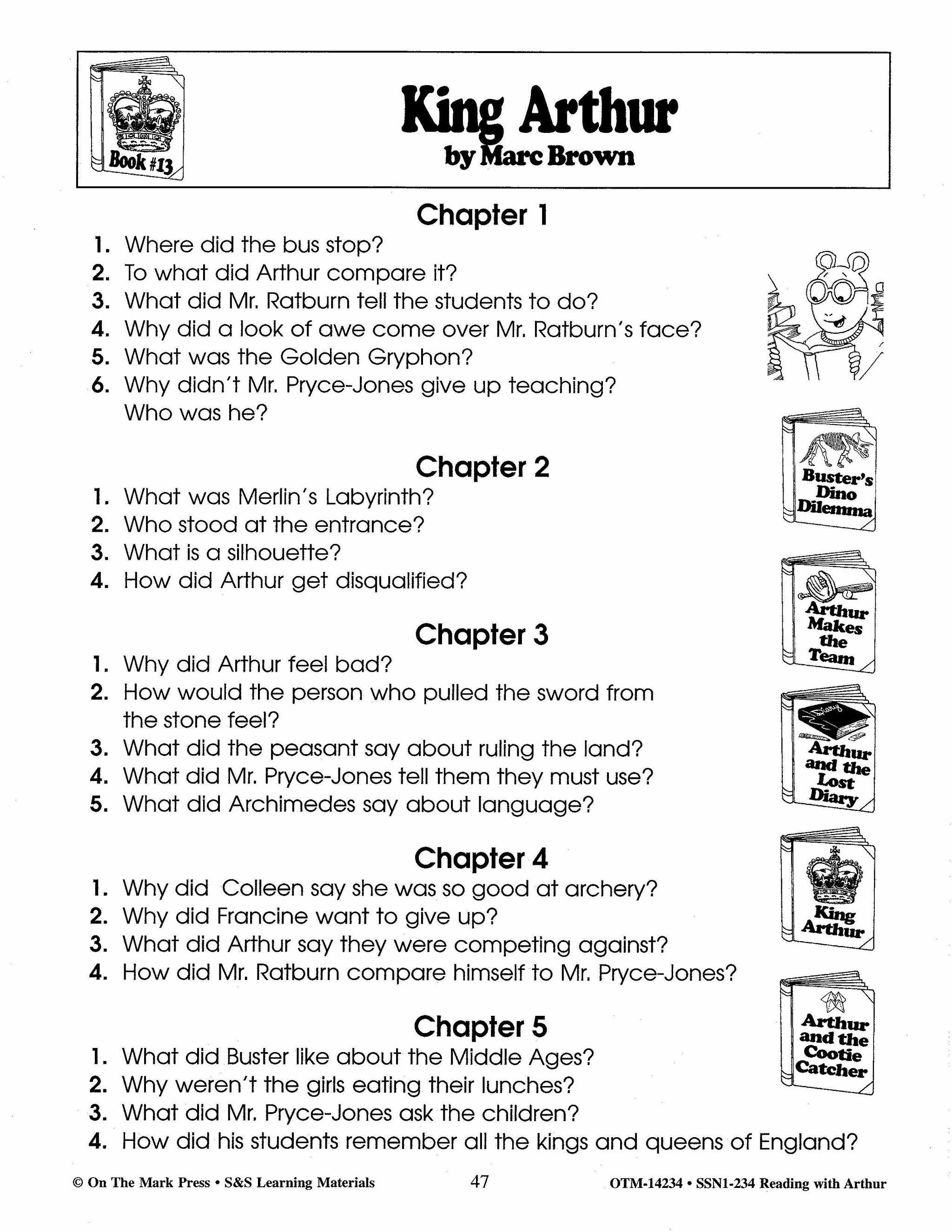 Reading with Arthur, by Marc Brown Author Study Grades 1-3