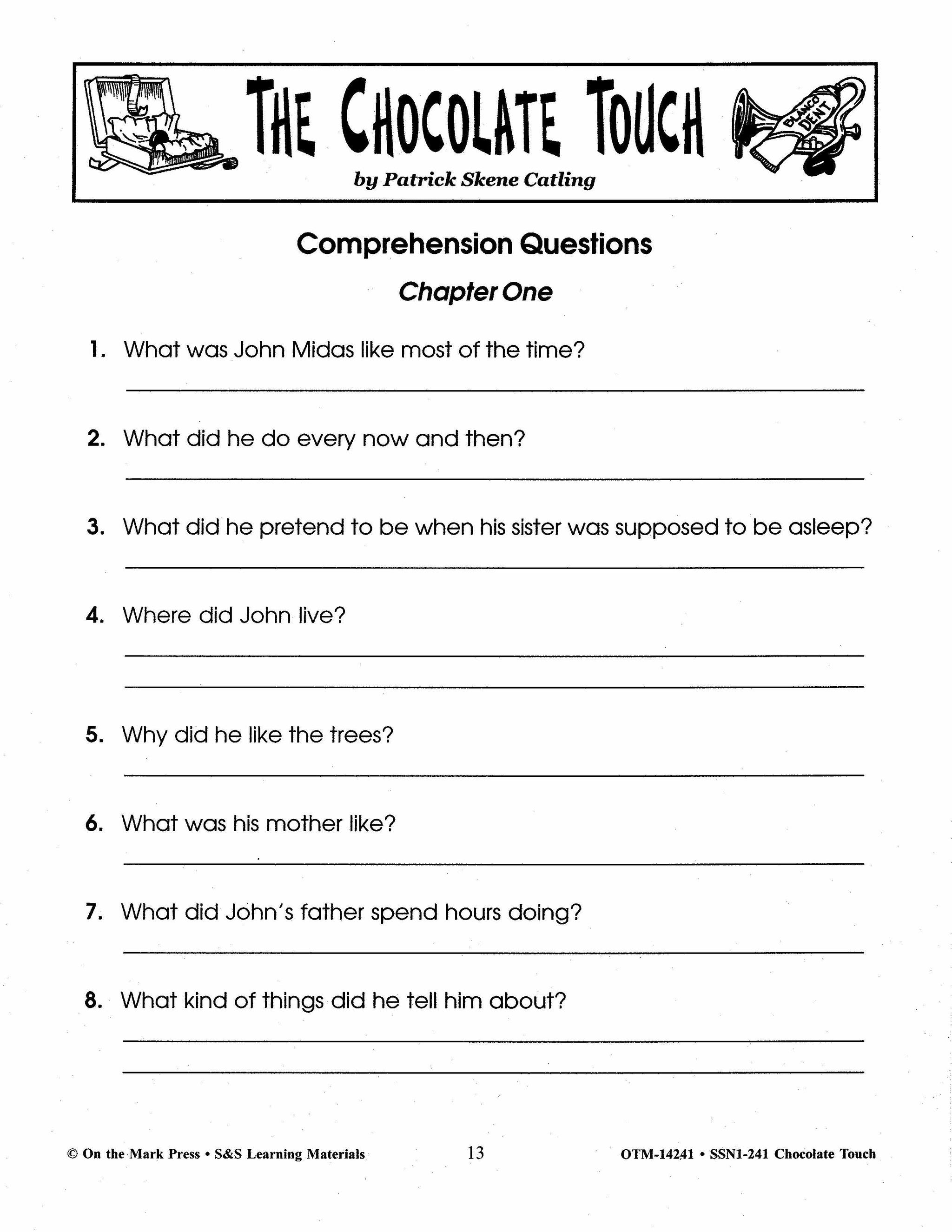 Chocolate Touch, by Patrick Skene Cating Lit Link Grades 4-6