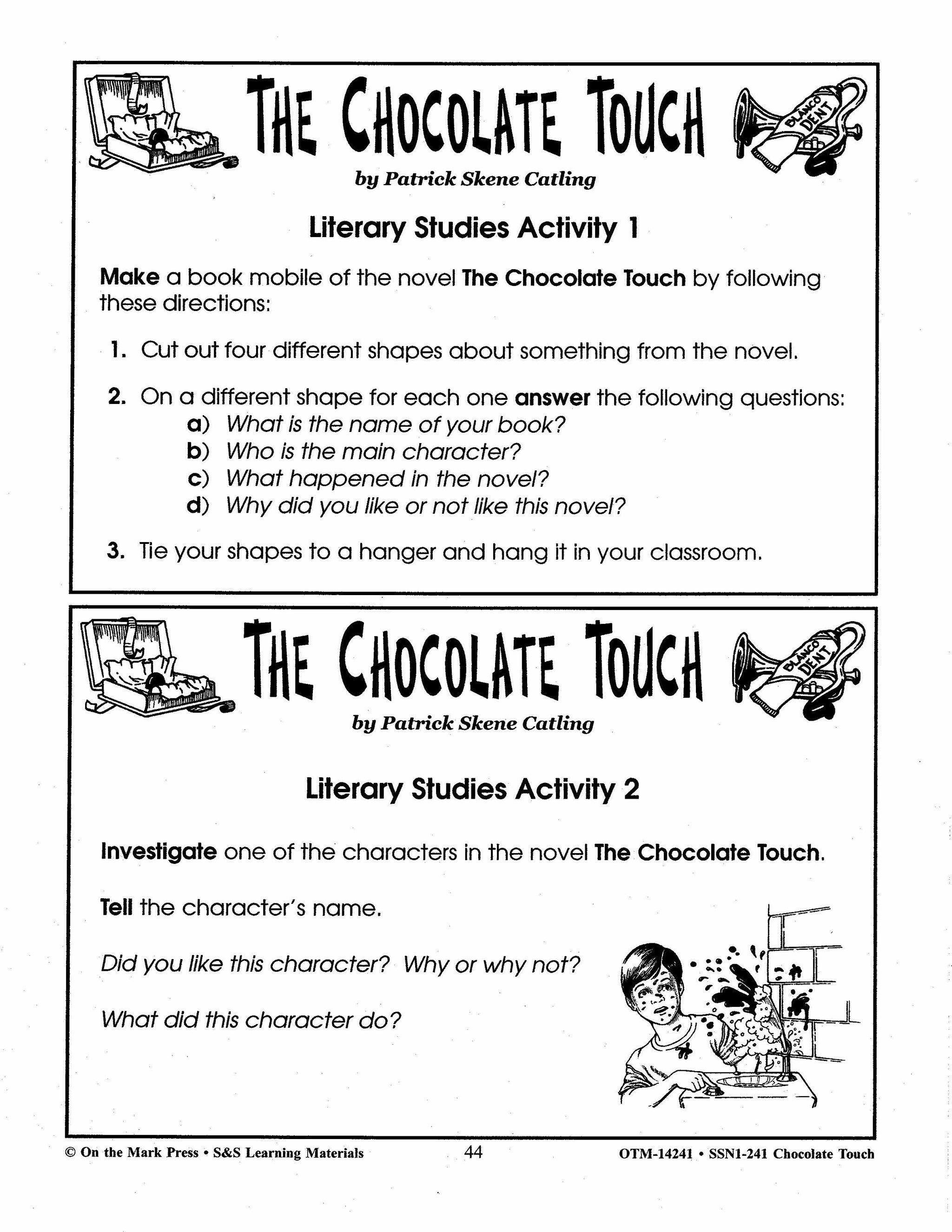 Chocolate Touch, by Patrick Skene Cating Lit Link Grades 4-6