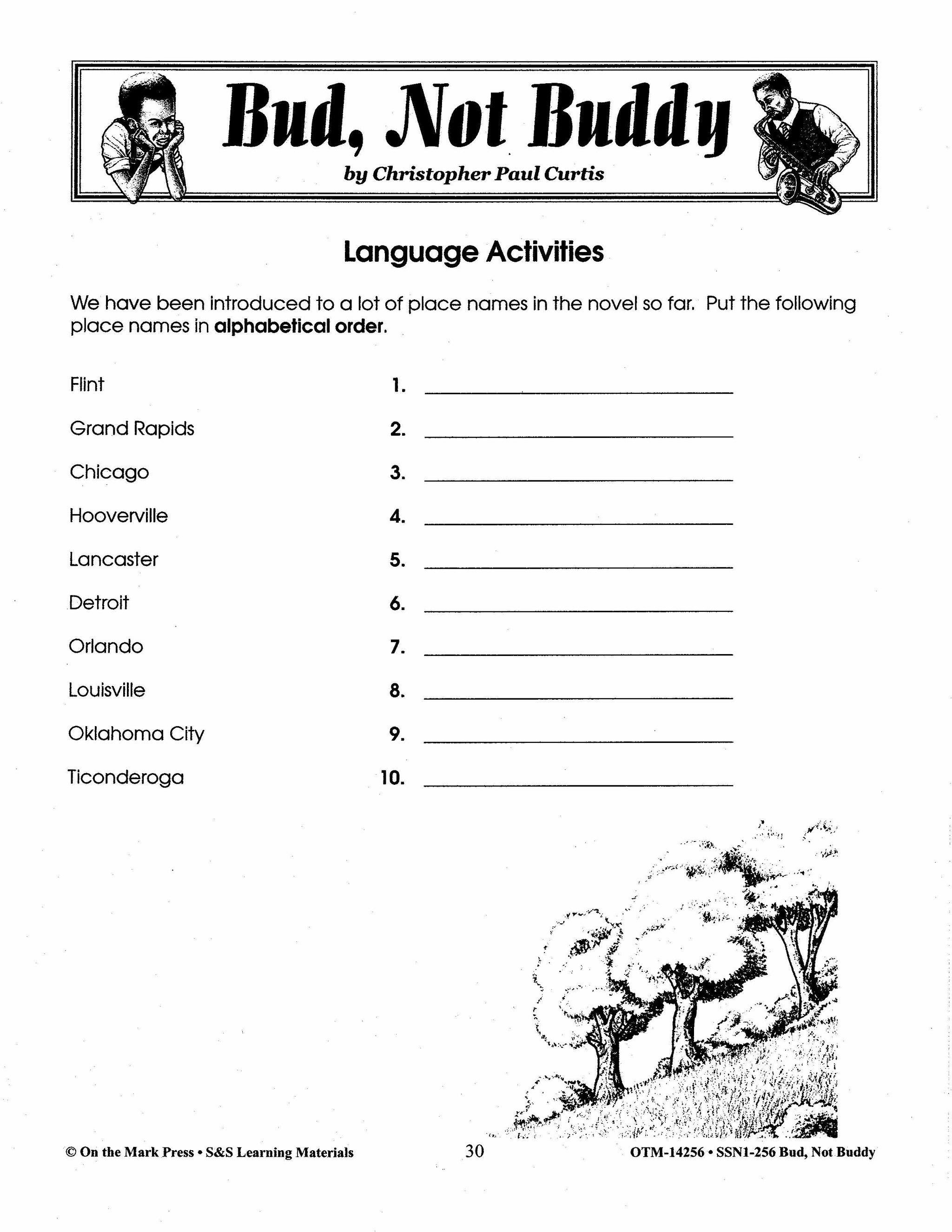 Bud, Not Buddy, by Christopher Paul Curtis Lit Link Grades 4-6