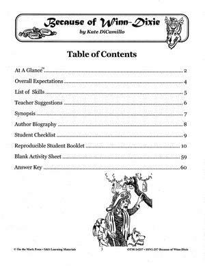 Because of Winn Dixie, by Kate DiCamillo Lit Link Grades 4-6