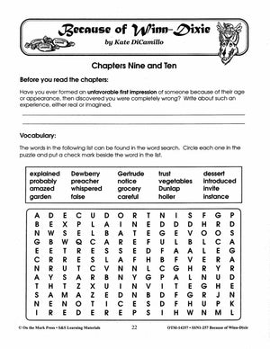 Because of Winn Dixie, by Kate DiCamillo Lit Link Grades 4-6