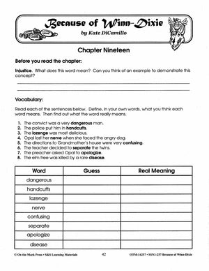 Because of Winn Dixie, by Kate DiCamillo Lit Link Grades 4-6