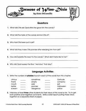 Because of Winn Dixie, by Kate DiCamillo Lit Link Grades 4-6