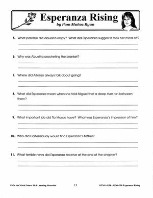 Esperanza Rising, by Pam Munoz Ryan Lit Link Grades 4-6