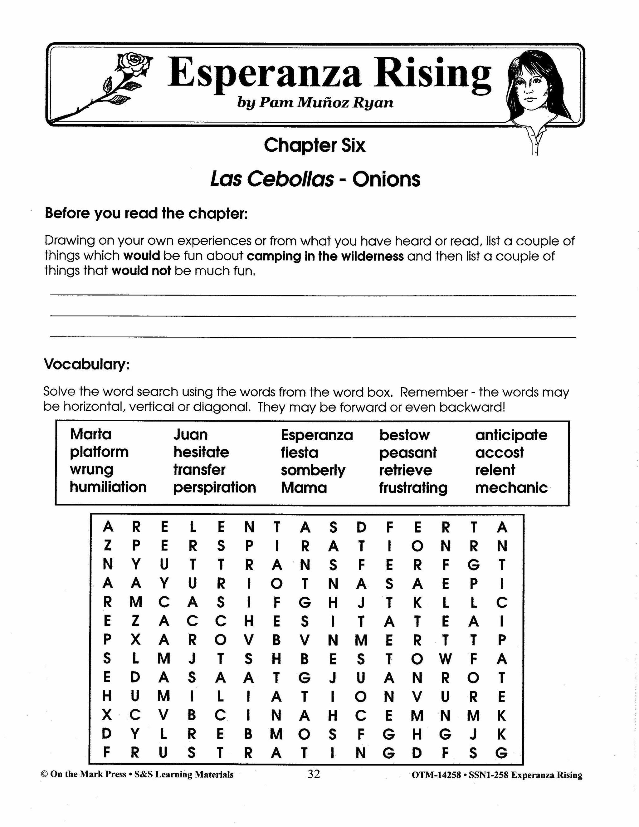 Esperanza Rising, by Pam Munoz Ryan Lit Link Grades 4-6