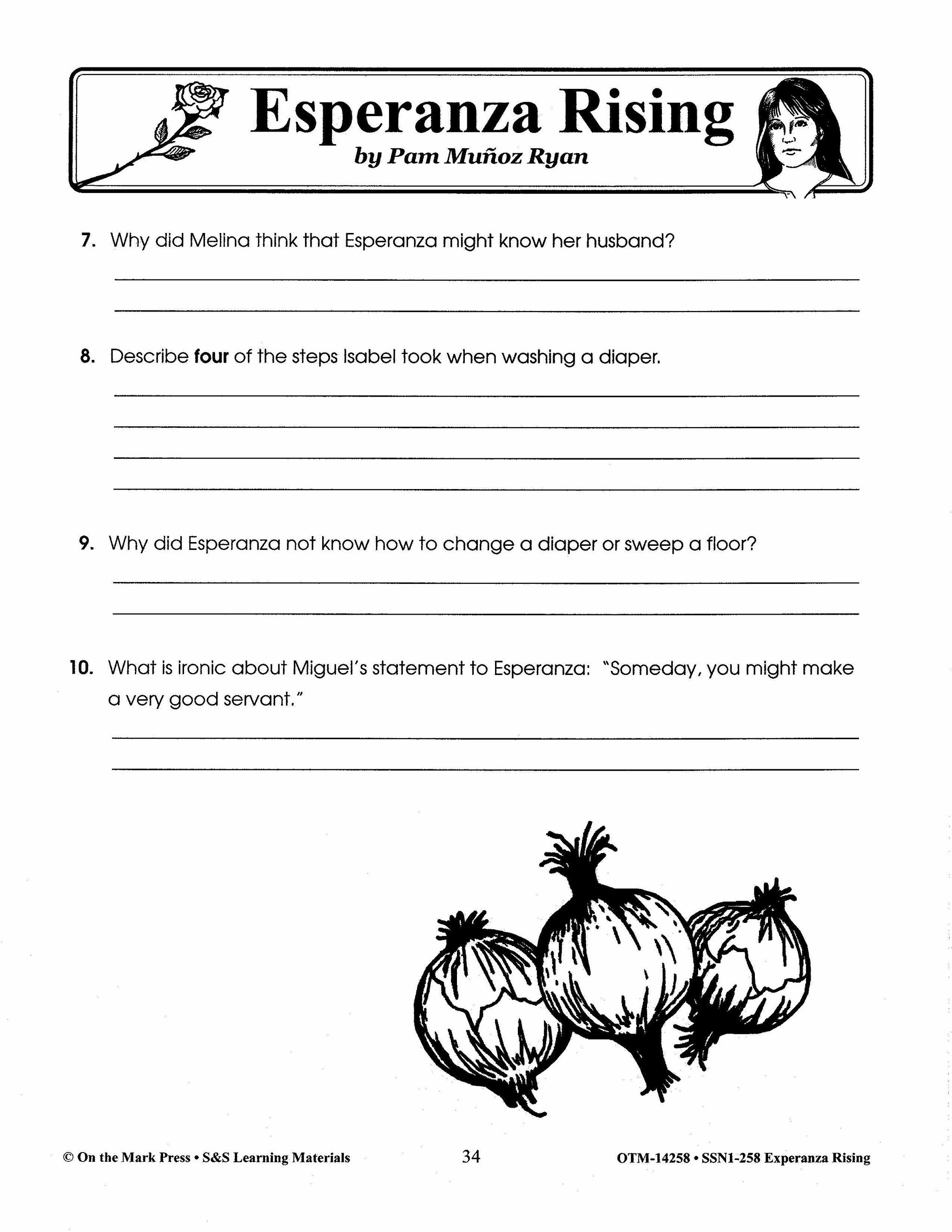 Esperanza Rising, by Pam Munoz Ryan Lit Link Grades 4-6