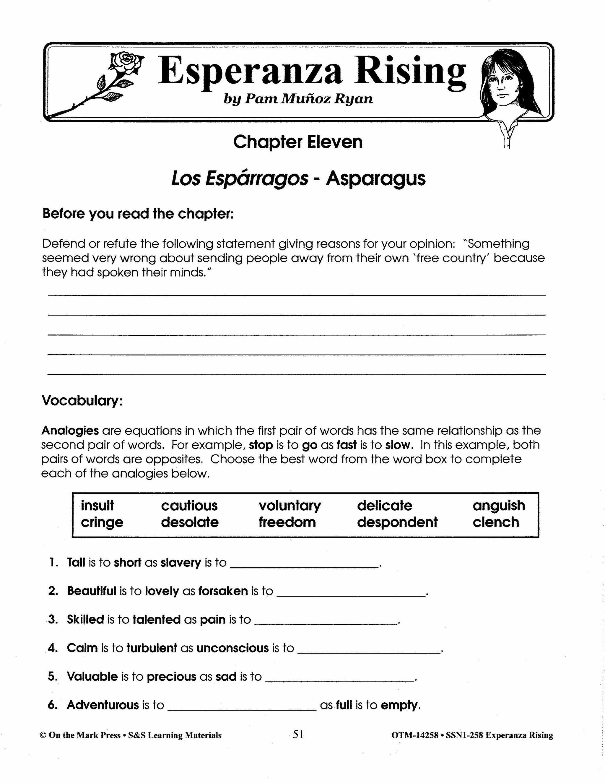 Esperanza Rising, by Pam Munoz Ryan Lit Link Grades 4-6