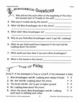 Fractured Fairy Tales & The Stinky Cheese Man - using Bloom's Taxonomy Grades 2-4