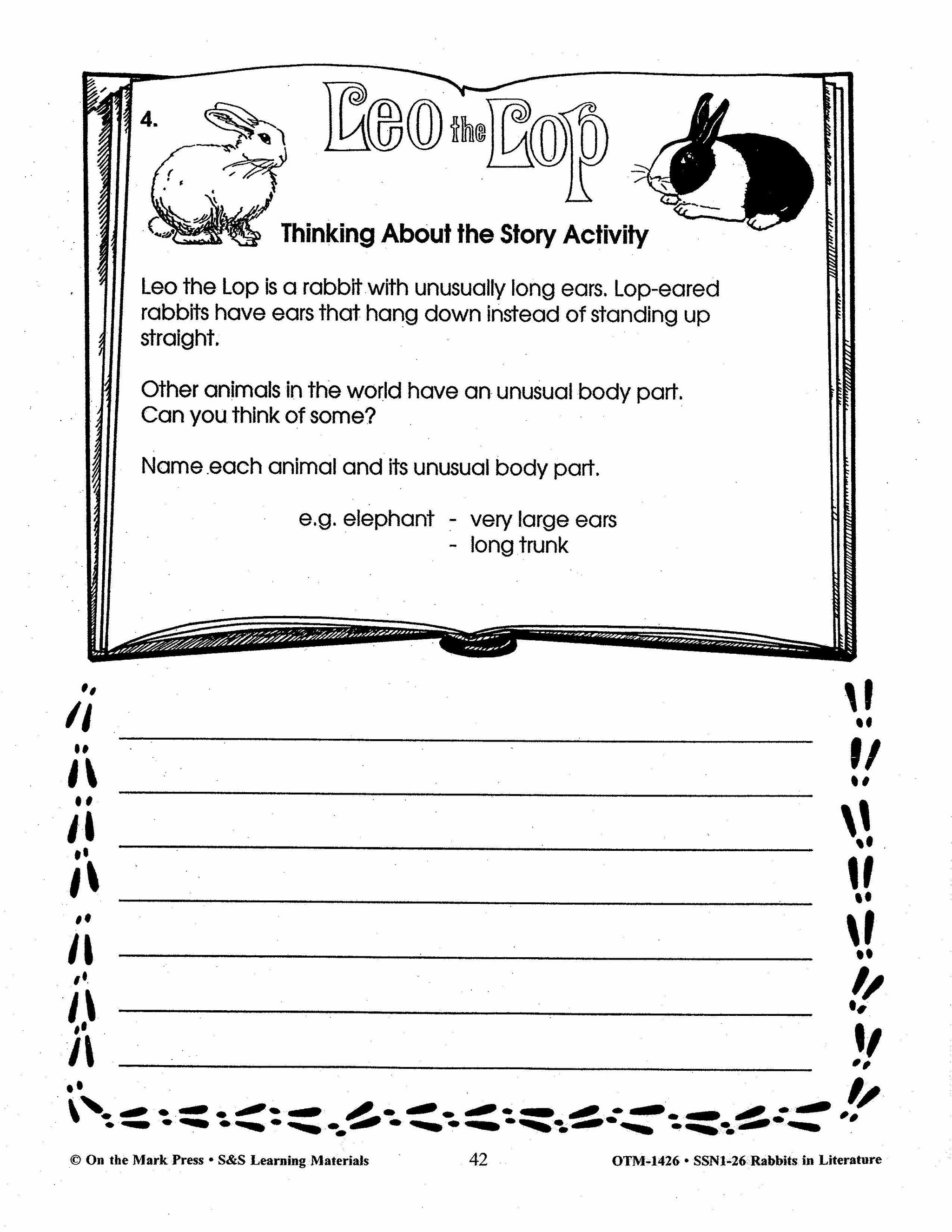 Rabbits in Literature - Serendipity Series - Stephen Cosgrove- Grades 3-5