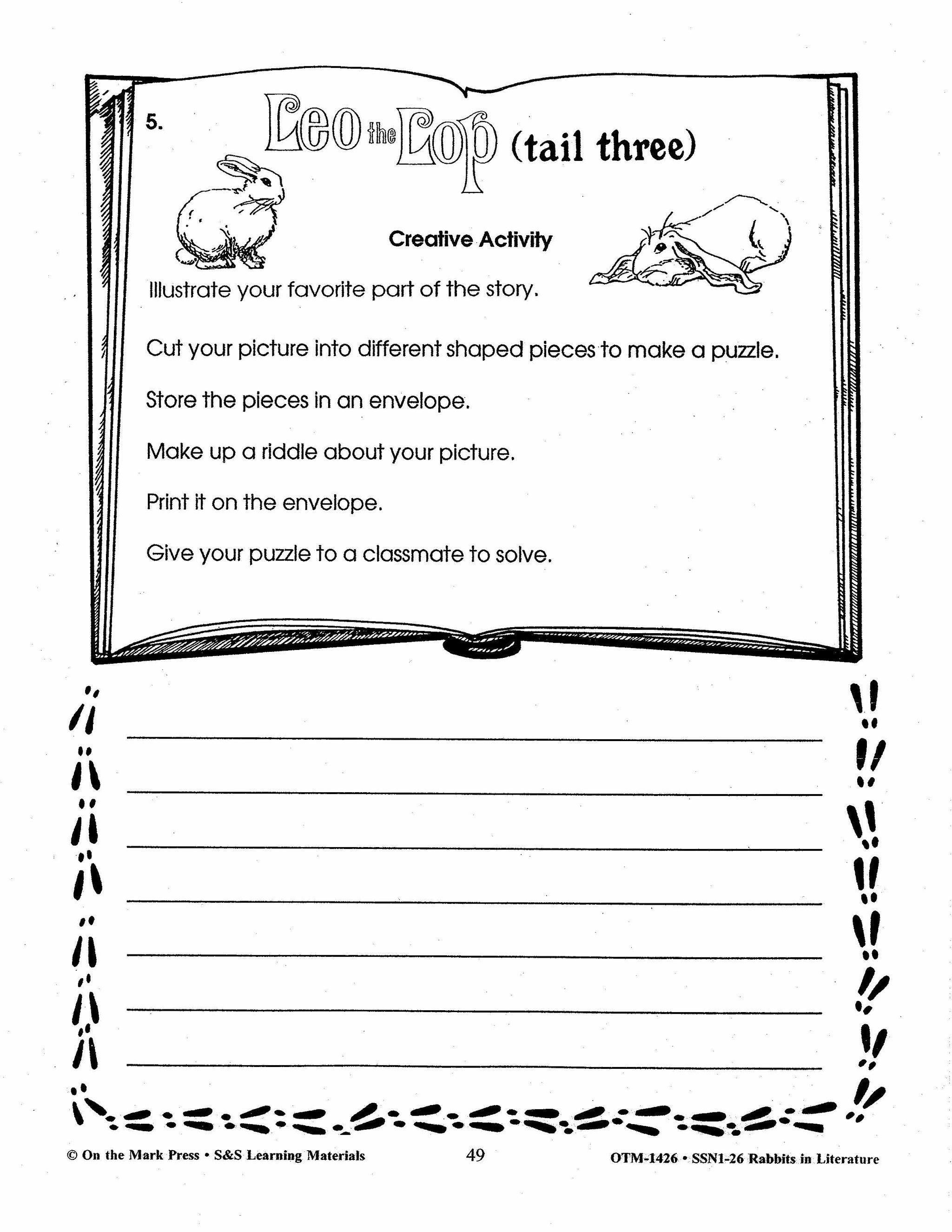 Rabbits in Literature - Serendipity Series - Stephen Cosgrove- Grades 3-5