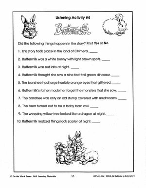 Rabbits in Literature - Serendipity Series - Stephen Cosgrove- Grades 3-5
