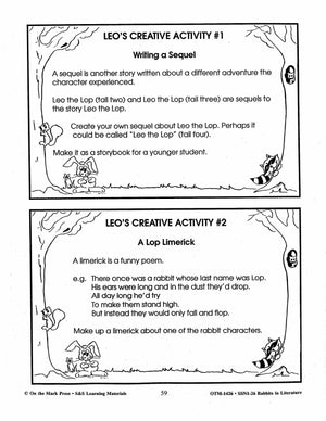 Rabbits in Literature - Serendipity Series - Stephen Cosgrove- Grades 3-5