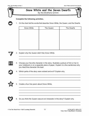Fairy Tales using Blooms' Taxonomy: Grades 3-5